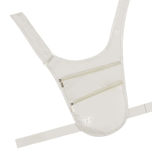 Sport-Hüfttasche, klein, unsichtbarer Gürtel, einfache Packung, Anti-Diebstahl-Tasche für Damen und Herren, kleine Umhängetasche, unsichtbarer Gürtel, Diebstahlschutz für den täglichen Gebrauch, beige von xbiez