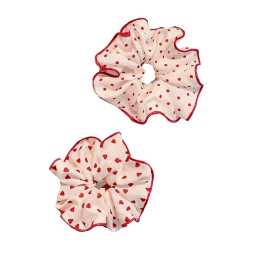 Übergroße Haargummis, übergroß, rot, elastisch, Haarschmuck, Haarschmuck für Damen von xbiez