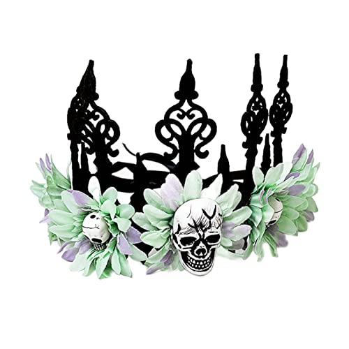 Vintage-Kronen-Stirnband für Halloween-Party, Kopfschmuck, Sonnenblumen-Headwrap Strand-Kopfschmuck, Stoffblume für Damen von xbiez