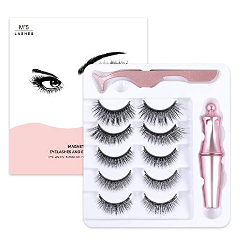 Wimpern Mit Eyeliner Kit Natürlicher Look Wiederverwendbare Wimpern Mit Pinzetten Applikator Eyeliner Wimpern Natürlich Aussehende Falsche Wimpern Einzelne Cluster von xbiez