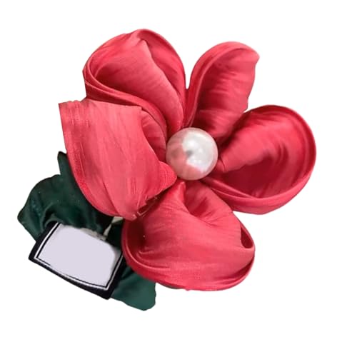 Zarte Blumen- und Perlen-Haar-Halter, Blumen-Haargummis, großer Pferdeschwanz-Halter, bequeme Passform, ohne das Haar zu beschädigen von xbiez