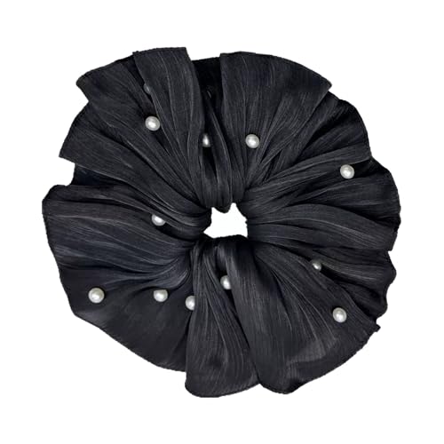 Zarte Rüschen-Haargummis mit Perlen und Rüschen, Haar-Accessoires, weiche Haargummis, süße Spitzen-Haarbänder für Mädchen von xbiez