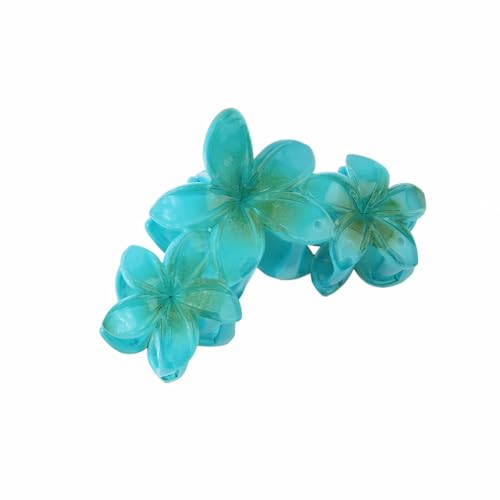 Zarte bunte Blumen-Haarspange für Damen und Mädchen, Hautpflege, Make-up, Haarspange für dünnes Haar, rutschfest, zarte Haarspange (grün) von xbiez