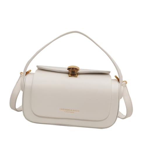 xbiez Anspruchsvolle Damen Satchel Box Taschen Modische Umhängetasche Handtasche Leder Crossbody Geldbörse für verschiedene Anlässe Casual Shopping Satchel, weiß, One Size von xbiez