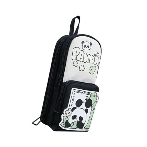 xbiez Federmäppchen mit großem Fassungsvermögen, mehrschichtig, Stand-up-Stiftehalter, Tasche, Reise-Kosmetik, für Schule, Büro, Bleistift, a von xbiez