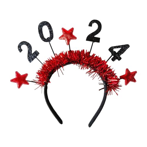 xbiez Glitzer-Haarreif, Foto-Requisiten, Party, Spaß, Stirnband, Party, Bar, Karaoke-Party, Haarreifen, Weihnachten 2024, für Neujahrsbühne, hübsche Party-Haarverlängerungen von xbiez