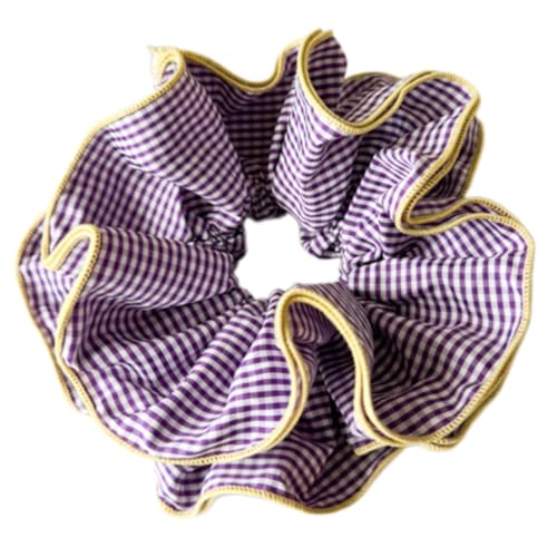 xbiez Haargummis im Vintage-Stil mit Blumenmuster, gerüscht, für Damen, bequem, elastisch, übergroße Haar-Accessoires xbiez Haargummis im Vintage-Stil mit Blumenmuster, gerüscht, für Damen, bequem, elastisch, übergroße Haar-Accessoires von xbiez