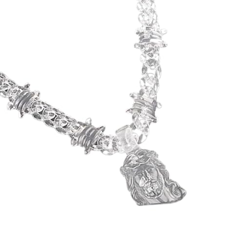 xbiez Halskette mit Acryl-Anhänger, Unisex, religiöser Schmuck, Party-Zubehör, Acryl-Textur, geeignet für Männer und Frauen, modische Halskette für Herren, Einheitsgröße, Wie beschrieben, Wie von xbiez