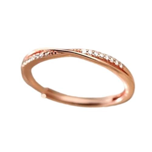 xbiez Minimalistische Legierung gekreuzte Linie Ringe für Frauen Freizeitkleidung Stilvolle Outfits Zubehör für verschiedene besondere Anlässe Gekreuzte Linie Ringe von xbiez