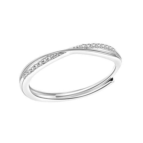 xbiez Minimalistische Legierung gekreuzte Linie Ringe für Frauen Freizeitkleidung Stilvolle Outfits Zubehör für verschiedene besondere Anlässe Gekreuzte Linie Ringe von xbiez