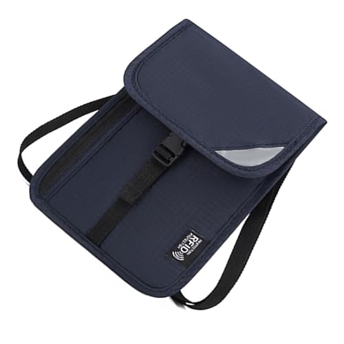 xbiez Reise-Halstasche, Brustbeutel mit RFID-blockierendem Familienpasshalter für einfaches Reisen, einfaches Design, Reisepasshülle für Herren, a, One Size von xbiez