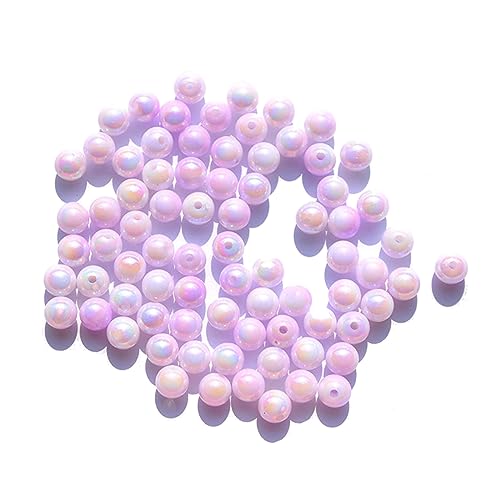 xbiez Schmuckzubehör 8 Mm Mehrfarbig Plattiert Acryl ABS Lose Perlen Imitations Abstandsperlen Für Die Herstellung Von Armbändern Mehrfarbige Perlen von xbiez