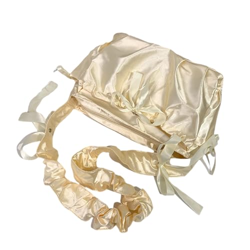 xbiez Stilvolle Ballett-inspirierte Umhängetasche mit großer Kapazität für Damen mit praktischer Nylon- und Polyester-Umhängetasche, moderne Stadt-Bürotasche, champagnerfarben, One Size von xbiez