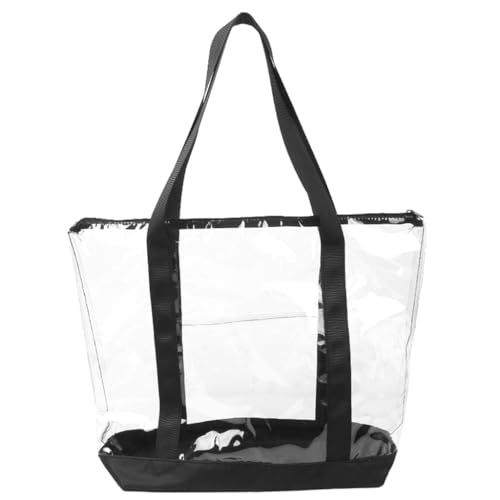 xbiez Transparente Umhängetasche für Damen, Strandtasche, großes Fassungsvermögen, Handtaschen und Geldbörsen, modische PVC-Handtasche mit Tragegriff oben, Wie abgebildet von xbiez