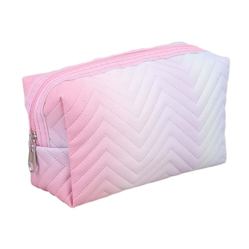 xbiez Trendige Kosmetiktasche, tragbare Make-up-Tasche für Damen, praktischer Kulturbeutel für Reisende, rose von xbiez