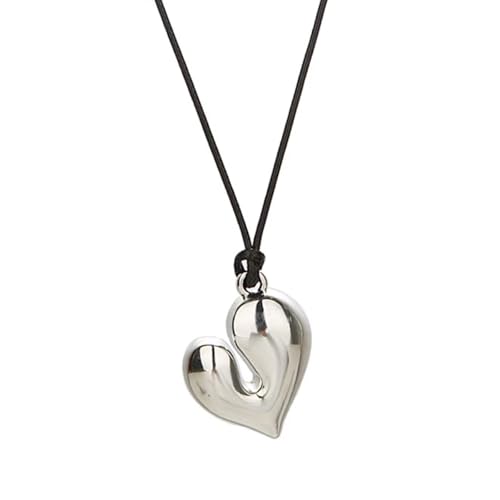 xbiez Trendige süße coole Stile Herz-Halskette herzförmige Halskette verstellbare Seilkette für unverwechselbare individuelle Stile trendig süß cool von xbiez