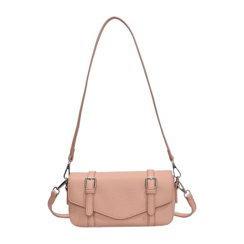 xbiez Zarte Damenhandtasche aus weichem PU-Leder Achseltasche Schultertaschen Satchel geeignet für Einkäufe und gesellschaftliche Zusammenkünfte PU-Leder Umhängetasche, B, One Size von xbiez