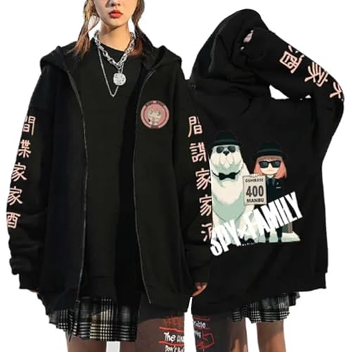 Anime Spy x Family Zip Hoodie Unisex Anime Print Zip Sweatshirt Long Sleeve Pullover Hooded Sweatshirt Cosplay Kleidung Teenage Trend Harajuku Style Sweatshirt... von xhomeshop