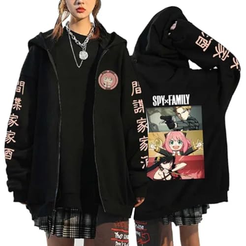 Anime Spy x Family Zip Hoodie Unisex Anime Print Zip Sweatshirt Long Sleeve Pullover Hooded Sweatshirt Cosplay Kleidung Teenage Trend Harajuku Style Sweatshirt... von xhomeshop