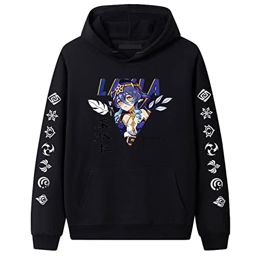 Harajuku Anime Spiel Genshin Impact Hoodie Layla Langarm Sweatshirt Genshin Impact Kurzarm-T-Shirt von xhomeshop