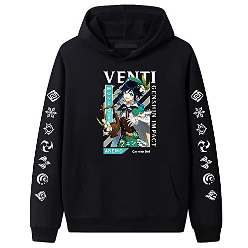 Harajuku Anime Spiel Genshin Impact Hoodie Venti Langarm Sweatshirt Genshin Impact Kurzarm-T-Shirt von xhomeshop