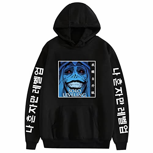 Solo Leveling Hoodie Cosplay Hoodie 2D-Druck Cotton Blended Hoodie Hood Fashion lässiges Top mit neuen Anime-Mustern im Herbst und Winter kann sowohl von Männern als auch von Frauen getragen werden von xhomeshop