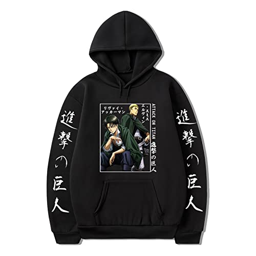 xhomeshop Anime Attack On Titan Hoodies Levi Ackerman Langarm Pullover Erwin Smith Hanji Sweatshirts Fans Kleidung von xhomeshop