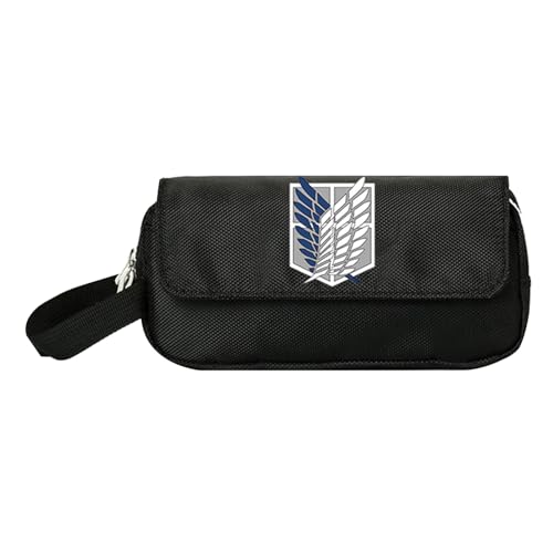 xhomeshop Anime Attack on Titan Eren Jaeger Levi-Ackerman Federmäppchen Großes Fassungsvermögen Teenager Etui Stifte für Schule & Büro von xhomeshop