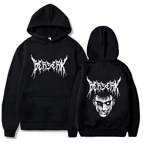 xhomeshop Anime Berserk Hoodie Guts Pullover mit Kapuze Guts Hoodies The Black Swordsman Cosplay Sweatshirts Berserk Fans Kleidung von xhomeshop