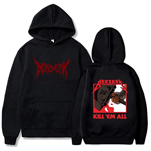 xhomeshop Anime Berserk Hoodie Guts Pullover mit Kapuze Guts Hoodies The Black Swordsman Cosplay Sweatshirts Berserk Fans Kleidung von xhomeshop