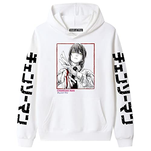 xhomeshop Anime Chainsaw Man Hoodie Makima Langarm-Sweatshirt Chainsaw Man Makima Cosplay Casual Hoodie Pullover Männer Frauen von xhomeshop