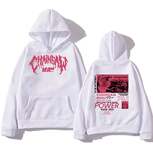 xhomeshop Anime Chainsaw Man Hoodie Power Pullover mit Kapuze Power Hoodies Power Cosplay Sweatshirts Chainsaw Man Fans Kleidung von xhomeshop