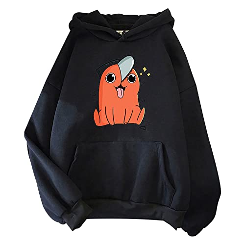 xhomeshop Anime Chainsaw Man Kapuzenpullis Kettensäge Pochita Langarm Pullover Pochita Sweatshirts Pochita Fans Kleidung von xhomeshop