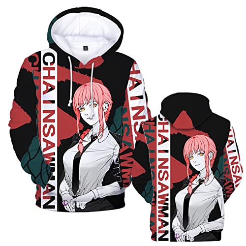 xhomeshop Anime Chainsaw Man Sweatshirts Denji Pochita Pullover mit Kapuze Makima Reze Power AKI Hoodies Personalisierter Druck Chainsaw Man Fans Kleidung von xhomeshop