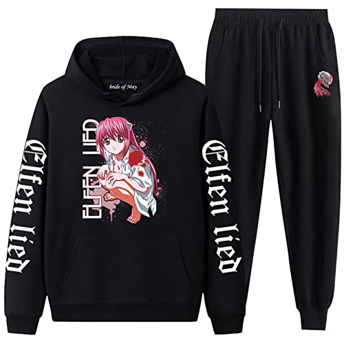 xhomeshop Anime Elfen Lied Trainingsanzüge 2 Stück Anzug Kaede Cosplay Hoodie Jogginghose Männer Frauen Lässige Sweatshirthose von xhomeshop