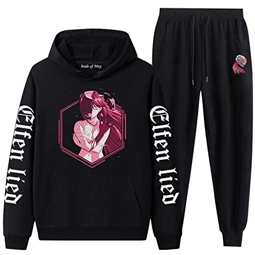 xhomeshop Anime Elfen Lied Trainingsanzüge 2 Stück Anzug Kaede Cosplay Hoodie Jogginghose Männer Frauen Lässige Sweatshirthose von xhomeshop