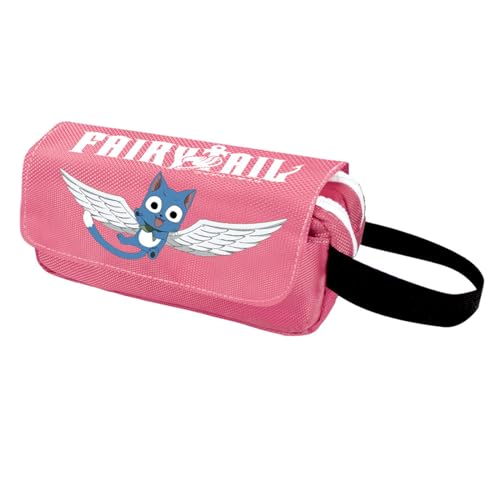 xhomeshop Anime Fairy Tail Happy Natsu Dragneel Erza Scarlet Lucy Heartfilia Federmäppchen mit Schreibwaren Zipper Organizer Makeup Pouch von xhomeshop