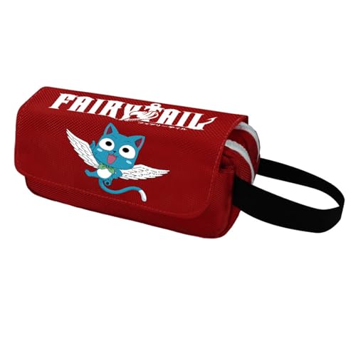 xhomeshop Anime Fairy Tail Happy Natsu Dragneel Erza Scarlet Lucy Heartfilia Federmäppchen mit Schreibwaren Zipper Organizer Makeup Pouch von xhomeshop