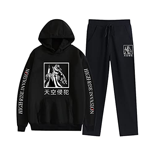 xhomeshop Anime High-Rise Invasion Trainingsanzüge 2 Stück Set Tenkuu Shinpan Cosplay Hoodie Sniper Kamen Hosen Männer Frauen Casual Sweatshirt Anzug von xhomeshop