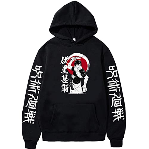 xhomeshop Anime Jujutsu Kaisen Hoodie Fushiguro Toji Langarm-Sweatshirt Jujutsu Kaisen Fushiguro Toji Cosplay Casual Hoodie Pullover Männer Frauen von xhomeshop