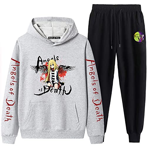 xhomeshop Beliebte Anime Angels of Death Print Hoodie Anzug Harajuku Stil Loser Sweatshirt Anzug Lässig Langarm Rachel・Gardner Pullover Anzug Unisex von xhomeshop