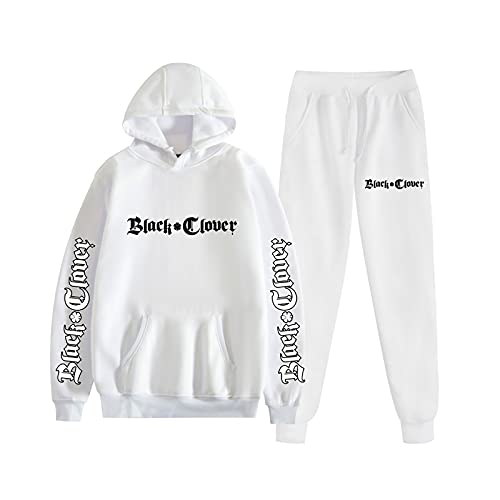 xhomeshop Beliebte Anime Black Clover Print Hoodie Anzug Harajuku Style Lose Sweatshirt Anzug Casual Langarm Asta Pullover Anzug Unisex von xhomeshop