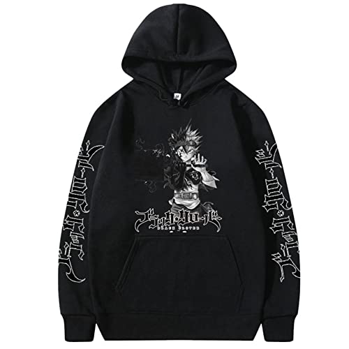 xhomeshop Black Clover Hoodie Unisex Lange Ärmel Lässige Kapuzenpullover Sweatshirt Anime Astae Cosplay von xhomeshop