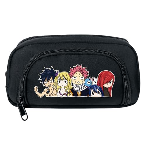 xhomeshop Fairy Tail Anime große Kapazität Pen Bag Natsu Dragion Student Pencil Case Travel Simple Stationery Bag School Office Storage Bag von xhomeshop