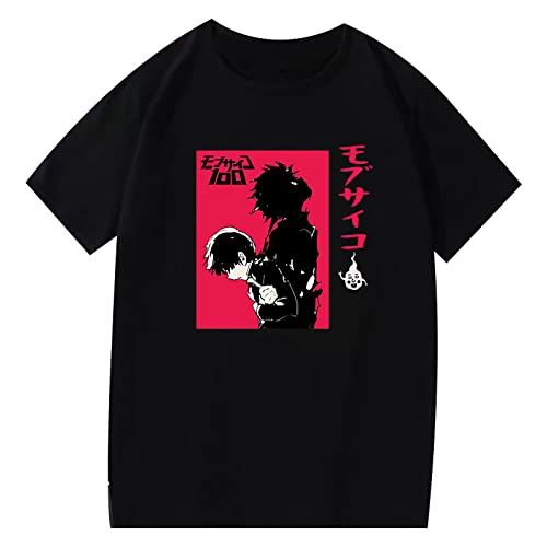 xhomeshop Mob Psycho 100 T-Shirt Bequeme Lässige Kurzarm-Oberteile Loses Plus Size T-Shirt für Männer und Frauen von xhomeshop