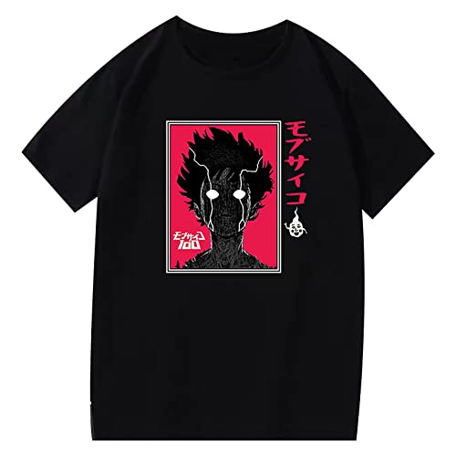 xhomeshop Mob Psycho 100 T-Shirt Bequeme Lässige Kurzarm-Oberteile Loses Plus Size T-Shirt für Männer und Frauen von xhomeshop