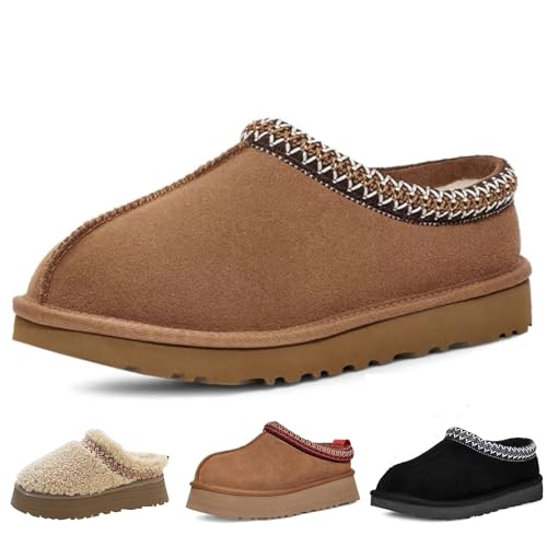 xhuoqdk Winter-Plüsch-Plattform-Stiefel, modisch, für Damen, mit Pelz, Fleece gefütterte flauschige Hausschuhe, bequem und warm, für drinnen und draußen, rutschfest, kurze Mini-Knöchelstiefel, 36.5 EU xhuoqdk Winter-Plüsch-Plattform-Stiefel, modisch, für Damen, mit Pelz, Fleece gefütterte flauschige Hausschuhe, bequem und warm, für drinnen und draußen, rutschfest, kurze Mini-Knöchelstiefel, 36.5 EU von xhuoqdk