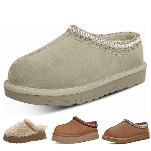 xhuoqdk Winter-Plüsch-Plattform-Stiefel, modisch, für Damen, mit Pelz, Fleece gefütterte flauschige Hausschuhe, bequem und warm, für drinnen und draußen, rutschfest, kurze Mini-Knöchelstiefel, 39.5 EU xhuoqdk Winter-Plüsch-Plattform-Stiefel, modisch, für Damen, mit Pelz, Fleece gefütterte flauschige Hausschuhe, bequem und warm, für drinnen und draußen, rutschfest, kurze Mini-Knöchelstiefel, 39.5 EU von xhuoqdk