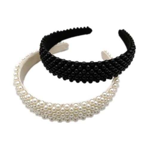 Damen-Stirnbänder, Stirnbänder for Damen, 2 Stück, schwarz-weiß, Damen-Haarband, Haarnadel-Kopfschnalle Damen-Stirnbänder, Stirnbänder for Damen, 2 Stück, schwarz-weiß, Damen-Haarband, Haarnadel-Kopfschnalle von xiAzyuSP