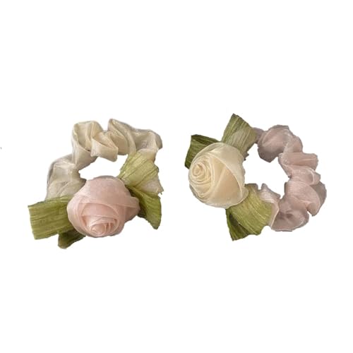 Haargummis, Satin-Haargummis, Seiden-Haargummis, Haarringe für Zöpfe, 2 Stück, Rosen-Haarband, Temperament-Gummiband, Damen-Haargummi, niedriges Haar-Accessoire, Pferdeschwanz-Haarband Haargummis, Satin-Haargummis, Seiden-Haargummis, Haarringe für Zöpfe, 2 Stück, Rosen-Haarband, Temperament-Gummiband, Damen-Haargummi, niedriges Haar-Accessoire, Pferdeschwanz-Haarband von xiAzyuSP